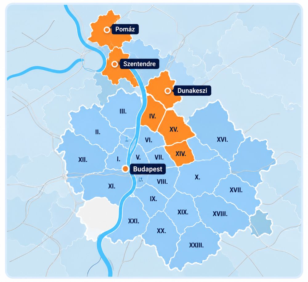 Szobafestés Budapesten és Pest megyében – kiemelt területek: IV., XIV., XV. kerület, Dunakeszi, Szentendre és Pomáz