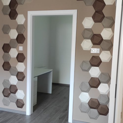 Hexagon 3D hatású tapéta